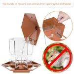 Yieach Hanging Bird Feeder for Outdoors,Large Hopper Squirrel Proof Birdfeeder for Cedar,Red,Cardinal,Blue Jay and Wild Birds,Easy to Feel Birdhouse & Bird Seed Feeder & Gazebo for Outside,Tree,Brown