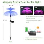 Weepong Solar Garden Lights 3 Pack New Upgraded Solar Lights Outdoor Waterproof 7 Color Changing Double Jellyfish and Star Flower Garden Decor Yard Lawn Christmas Outdoor,Gifts for Mother's Day Women