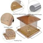 IWNTWY Bird Feeder, Heavy Duty Metal Bird Feeders for Outdoor Hanging, Wild Birdfeeder with Buckle for Garden Yard Outside Backyard, 3.5LB Large Capacity