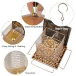 IWNTWY Bird Feeder, Heavy Duty Metal Bird Feeders for Outdoor Hanging, Wild Birdfeeder with Buckle for Garden Yard Outside Backyard, 3.5LB Large Capacity
