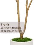 Realiflora Olive Trees Artificial Indoor, 5FT Tall Faux Olive Tree with White Tall Planter, Artificial Plants with Natural Wood Trunk and Lifelike Fruits for Home Office Decor (5FT)