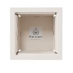 Lattice Design Planter Box - 14.75-Inch-Square Plastic Decorative Outdoor Flower or Plant Pot - Front Porch, Patio, and Garden Decor by Pure Garden, White, (Pack of 1)