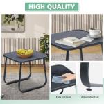 Ainfox 3 Piece Patio Outdoor Furniture Set, Textilene Fabric Patio Conversation Bistro Set with Rocking Bistro Chairs and Table, Small Patio Furniture Set for Backyard, Lawn, Garden, Poolside