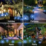 suddus Solar Garden Lights Outdoor Waterproof Decorative, 2Pack 150LED Firework Lights 8 Modes, Multicolor Solar Fairy Light for Yard, Patio, Pathway, Flowerbed Party Wedding Decor