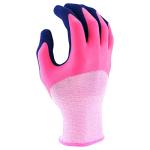 Miracle Gro Women's Double Dipped Sandy Foam Latex Gardening Work Gloves, Water Resistant, Excellent Grip, Durable, Pink/Purple, Medium, (MG30605/WML)