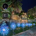 suddus Solar Garden Lights Outdoor Waterproof Decorative, 2Pack 150LED Firework Lights 8 Modes, Multicolor Solar Fairy Light for Yard, Patio, Pathway, Flowerbed Party Wedding Decor