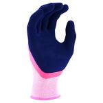 Miracle Gro Women's Double Dipped Sandy Foam Latex Gardening Work Gloves, Water Resistant, Excellent Grip, Durable, Pink/Purple, Medium, (MG30605/WML)