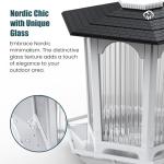 2 Pack Solar Bird Feeders for Outdoors Hanging - Attract Wild Birds & Cardinals, Elegant Minimalist Design, Garden Décor, Unique Gift