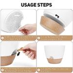 YNNICO 12 Inch Large Self Watering Plant Pot Set, Flower Pots with Multi-Mesh Drainage Holes and Saucer, Suitable for Indoor and Outdoor Garden Plants, White.