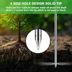 Deep Root Watering Tool for Trees Watering Spike with Fertilizer Bottle | Stainless Steel Root Feeder for Trees Irrigation System for Outdoor Garden, Plant & Shrubs Growth with Brass Valve | T-Handle