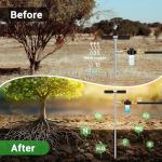 Deep Root Watering Tool for Trees Watering Spike with Fertilizer Bottle | Stainless Steel Root Feeder for Trees Irrigation System for Outdoor Garden, Plant & Shrubs Growth with Brass Valve | T-Handle