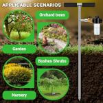 Deep Root Watering Tool for Trees Watering Spike with Fertilizer Bottle | Stainless Steel Root Feeder for Trees Irrigation System for Outdoor Garden, Plant & Shrubs Growth with Brass Valve | T-Handle