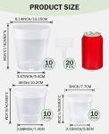 homenote Clear Nursery Pots for Plant,3/4/5 Inch Plant Pot for Planting Plastic Seedling with Drainage Holes Seed Starter Flower High Transparency 20 Labels Excellent Hardness(30 Pack)