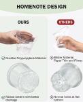 homenote Clear Nursery Pots for Plant,3/4/5 Inch Plant Pot for Planting Plastic Seedling with Drainage Holes Seed Starter Flower High Transparency 20 Labels Excellent Hardness(30 Pack)