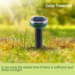 Mole Repellent Solar Powered 10 Pack Snake Repellent Ultrasonic, Groundhog Repeller,Gopher Repeller Sonic Mole Deterrent Spikes, Snake Gopher Mole Vole Repellent Outdoor for Lawn Garden & Yard