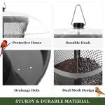 Kingsyard Bird Feeder for Outside, Dual-Use Metal Mesh Wild Bird Feeder with Weatherproof Dome Dual, 2.5 lbs Seed Capacity for Finch Cardinal