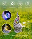 Acgarten Funny Garden Gnome Statue with Lights, Outdoor Sculpture Decor for Home Yard Lawn Porch Balcony Patio,Gardening Gifts for Women Mom Grandma