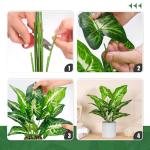 JC nateva 16" Small Fake Plants Artificial Tropical Faux Plants Indoor for Office Desk Shelf Bathroom Home Decor