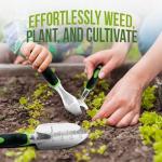 8 PCS Gardening Tools Set with Bag | Heavy-Duty Rust-Proof Hand Tools with Plastic Handles Includes 15 Plant Tags | Ideal Gift for Women, Men, Mom, Dad & Gardeners