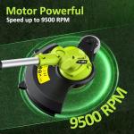 JAGROM Electric String Trimmer Cordless with 2x2.0Ah Battery, 20V Battery Powered 12-inch Lawn Mover & Edger Lawn Tool with Charger, Powered Grass Trimmer with 8pcs Spool Line for Yard, Garden, Green