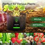 VIVOSUN 5-Pack 3 Gallon Plant Grow Bags Heavy Duty Thickened Nonwoven Fabric Pots with Handles