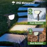 GKGG Solar Lights Outdoor Waterproof IP65, 76 LED 3 Lighting Modes Solar Spot Lights Outdoor Yard Garden Landscape Pathway (Cool White, 4 Pack)