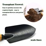 3 Pieces Garden Tools Set-Garden Rake Trowel, Gardening Tools with Wood Handle,Iron Crafts Gardening Work Kit with Solid Wood Ergonomic Handle Tools Succulent Gift Set Outdoor Gardening Tools(Black)