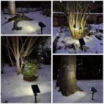 GKGG Solar Lights Outdoor Waterproof IP65, 76 LED 3 Lighting Modes Solar Spot Lights Outdoor Yard Garden Landscape Pathway (Cool White, 4 Pack)