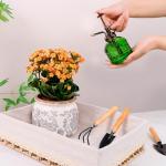 Dosayes Vintage Grey Ceramic Ice Crack Flower Pot with Drainage Holes, Country Rustic Planters for Indoor and Outdoor,Tuscan Decor,Home,Living Room, Garden Decor, Gardening Gift