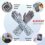 KAYGO Gardening Gloves for Women Long Sleeve, Light Protective Gloves for Yard and Outdoor Work, Best Garden Gifts for Gardener,Gray,M