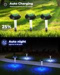 ALEPOD Color Changing Solar Pathway Lights - 8 Pack IP68 Waterproof with 7 RGB Modes for Halloween & Christmas Yard, Garden, Walkway, Pathway, Backyard, Lawn Decoration