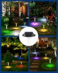 ALEPOD Color Changing Solar Pathway Lights - 8 Pack IP68 Waterproof with 7 RGB Modes for Halloween & Christmas Yard, Garden, Walkway, Pathway, Backyard, Lawn Decoration