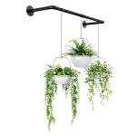 Bamworld Hanging Planters for Indoor Plants Plant Hanger Indoor Hanging Plants Rod 36.2in Window Plant Shelves Metal Rod Pot/Chain/Plant Not Included