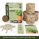 Planters' Choice Indoor Herb Garden Starter Kit - Coolest Gifts for Women - Birthday for Her - House Warming Gift New Home for Plant Lovers - Womens, Wife, Mom Presents - Gardening Herbs