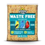 Audubon Park Waste Free Wild Bird Seed – 12 lb. No Mess Blend with Sunflower Hearts & Peanut Pieces – Bird Food for Outside Feeders