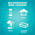 Audubon Park Waste Free Wild Bird Seed – 12 lb. No Mess Blend with Sunflower Hearts & Peanut Pieces – Bird Food for Outside Feeders