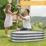 Gardeal Garden Galvanized Raised Garden Bed Kit - Metal Planter Boxes for Vegetables/Herbs/Flowers, Heavy-Duty Steel Outdoor Garden Box with Reinforced Edges