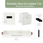 PERFNIQUE Indoor Herb Garden, Herb Planter Set with Tray, Farmhouse Indoor Plant Pots, Windowsill Herb Garden with Drainage(Planter only) for Indoor/Outdoor, Window Pots(White)