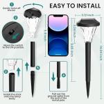 GIGALUMI 8 Pack Solar Lights Outdoor Waterproof,New Upgraded Solar Lights for Outside,Solar-Powered Garden Light,Solar-Powered Outdoor Light for Patio,Lawn,Yard and Landscape(Cold White)