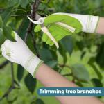 Velway 6 Pairs Gardening Gloves for Women - Breathable Rubber Coated Garden Work Gloves - Outdoor Protective Yard Gloves with Grip Gardening Gifts - Purple & Green Large