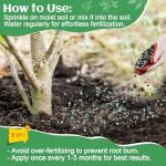 10-10-10 Slow-Release Premium Fertilizer - All-Purpose Plant Food for Indoor Outdoor Gardening Vegetables Flowers Lawn Trees Shrubs, 0.5 Quart