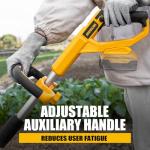 ADOTOCAM Cordless Tiller Cultivator Compatible with Dewalt 20V Battery(Tool Only)，360RPM Battery Powered Garden Cultivator, 9In Tilling Width & 7In Depth Tiller for Gardening