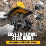 ADOTOCAM Cordless Tiller Cultivator Compatible with Dewalt 20V Battery(Tool Only)，360RPM Battery Powered Garden Cultivator, 9In Tilling Width & 7In Depth Tiller for Gardening