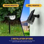 Kyosho Color Changing Solar Outdoor Lights, 9 Lighting Modes Halloween Christmas Lights, Waterproof RGBW Multicolor Solar Spotlight for Tree Pool Garden, 4 Pack