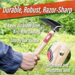 SUIZAN Nejiri Kama Weeding Sickle 13" - Professional Japanese Hand Weed Puller Garden Hoe Gardening Tools