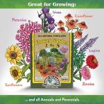 Down To Earth All Natural Fertilizers Organic Flower Garden - Plant Food for Blooming Annuals, Perennials and Flowering Shrubs 2-6-5, 1 lb