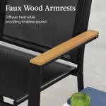 Best Choice Products 4-Piece Outdoor Textilene Patio Conversation Set, Backyard Furniture w/Loveseat, Coffee Table, Steel Frame - Black/Black