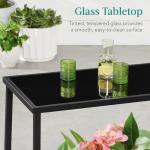 Best Choice Products 4-Piece Outdoor Textilene Patio Conversation Set, Backyard Furniture w/Loveseat, Coffee Table, Steel Frame - Black/Black