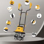 IncwBo 8.5AMP 12Inch Corded Tiller Cultivator 8-inch Depth Rototillers for Gardening, 360RPM Electric Garden Tiller with LT-201D Socket