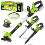 Kids Tool Set, 3-IN-1 Toddler Power Garden Tools with Sounds & Lights, Volume+/-, Toy Weed Wacker, Leaf Blower & Hedge Trimmer, Outdoor Play Toy Tools, Christmas Birthday Gifts for Boys 3 4 5 6 7 8+